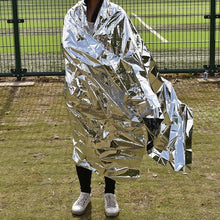 Load image into Gallery viewer, 2-Pack: Windproof Aluminum Foil Emergency Blanket For Camping First Aid Blanket