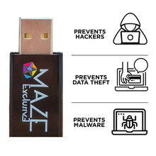 Load image into Gallery viewer, 2-Piece: 64 GB Metal USB Drive with Key-Ring and USB Data Blocker