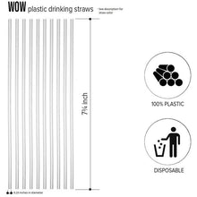 Load image into Gallery viewer, 250-Pieces: Wow Plastic Neon Disposable Plastic Drinking Straws