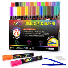 Load image into Gallery viewer, 26-Piece Set: Liquid Chalk Markers Great For Non-Porous Surfaces