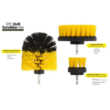Load image into Gallery viewer, 3-Piece: All Purpose Power Scrubber Drill Cleaning Brush Kit