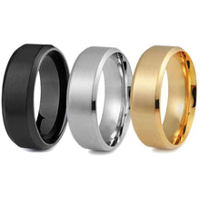 Load image into Gallery viewer, 3-Piece Set: Men's Stainless Steel Comfort Fit Wedding Band Ring