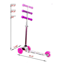 Load image into Gallery viewer, Rugged Racers Unicorn Print 3-Wheel Kick Scooter