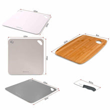 Load image into Gallery viewer, 4-Pack: Bartollo Non-Slip Cutting Boards with Free Knife