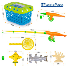 Load image into Gallery viewer, 47-Piece Set: Magnetic Fishing Game