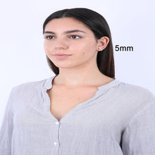 Load image into Gallery viewer, 5-Pairs: Unisex Stainless Steel Clear Cubic Zirconia Stud Earrings
