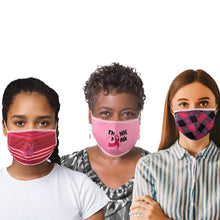Load image into Gallery viewer, 3-Pack: Breast Cancer Awareness Reusable Non-Medical 2-Layer Fabric Face Masks