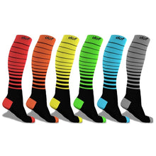 Load image into Gallery viewer, 6-Pack: DCF Unisex Striped Compression Socks
