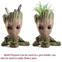 Load image into Gallery viewer, Boxod Treeman Baby Groot Succulent Flower Pot with Hole Pen Holder