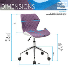 Load image into Gallery viewer, Modern Height Adjustable Office Task Chair