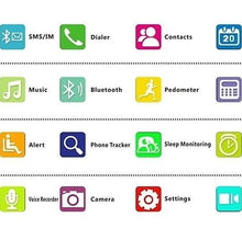 Load image into Gallery viewer, Bluetooth Smart Watch with Camera, Pedometer, Activity Monitor and iPhone/Android Phone Sync