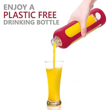 Load image into Gallery viewer, Swig Savvy Glass Water Bottles with Protective Silicone Sleeve & Stainless Steel Leak Proof Lid