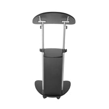 Load image into Gallery viewer, Sit-to-Stand Rolling Adjustable Laptop Cart with Storage