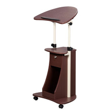 Load image into Gallery viewer, Sit-to-Stand Rolling Adjustable Laptop Cart with Storage
