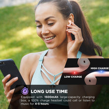 Load image into Gallery viewer, Airbuds Wireless Bluetooth Earphones with Charging Case and Bonus Qi Charging Mat