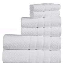 Load image into Gallery viewer, Bibb Home 6-Piece Egyptian Cotton Zero Twist Towel Set