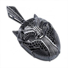 Load image into Gallery viewer, Black Panther Iced Out Crystal Pav'e Pendant Necklace