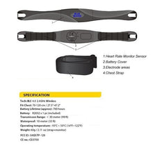 Load image into Gallery viewer, Bluetooth 4.0 Wireless Sport Heart Rate Monitor Chest Strap