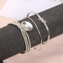 Load image into Gallery viewer, Classic Loveknot Twisted 3 Piece Bracelet Set
