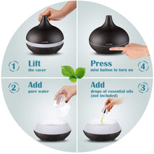 Load image into Gallery viewer, Cool Mist Humidifier Ultrasonic Aromatherapy Diffuser
