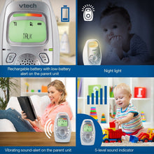 Load image into Gallery viewer, DECT 6.0 Digital Audio Baby Monitor with 2 Parent Units