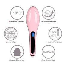 Load image into Gallery viewer, Detangling Hair Straightener Brush - Assorted Colors