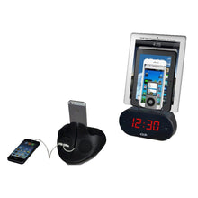 Load image into Gallery viewer, Easy Dok Alarm Clock with Universal Smart Phone Cradle