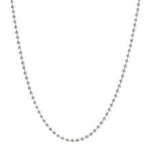 Load image into Gallery viewer, Italian Sterling Silver Diamond Cut Bead Chain Necklace