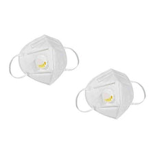 Load image into Gallery viewer, KN95 White Disposable Face Masks with Flow Exhalation Valve