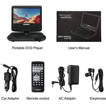 Load image into Gallery viewer, KoramzI 7" Portable Swivel DVD Player