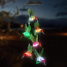 Load image into Gallery viewer, LED Solar String Lights Hummingbird Wind Chime