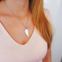 Load image into Gallery viewer, "Not a Day Goes By" Crystal Pav'e Angel Wings Necklace