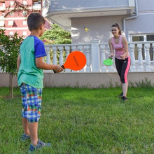 Load image into Gallery viewer, Paddle Ball Game Bundle With 2 Wooden Racket Paddles
