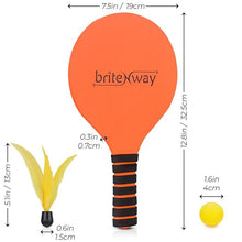 Load image into Gallery viewer, Paddle Ball Game Bundle With 2 Wooden Racket Paddles