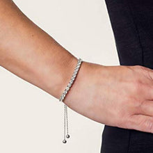 Load image into Gallery viewer, Round Cut Swarovski Elements Crystal Adjustable Tennis Bracelet