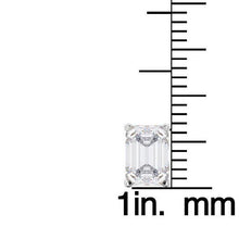 Load image into Gallery viewer, Solid Sterling Silver Emerald Cut Studs