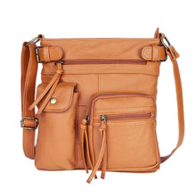 Load image into Gallery viewer, Super Soft Genuine Leather Top Belt Accent Crossbody Bag