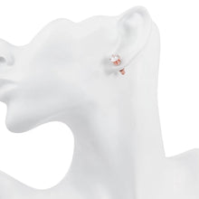 Load image into Gallery viewer, Swarovski Crystal Pave Stud Earring in 18K Rose Gold Plated