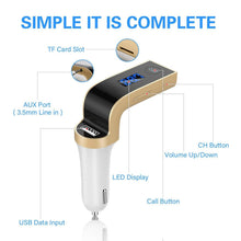 Load image into Gallery viewer, Wireless Bluetooth FM Transmitter Car Kit