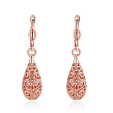 Load image into Gallery viewer, 18K Gold Laser Cut Filigree Drop Earrings - Assorted Colors
