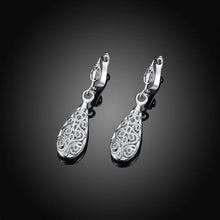 Load image into Gallery viewer, 18K Gold Laser Cut Filigree Drop Earrings - Assorted Colors
