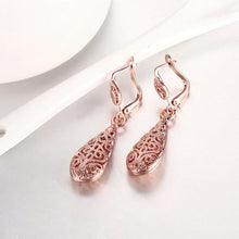 Load image into Gallery viewer, 18K Gold Laser Cut Filigree Drop Earrings - Assorted Colors
