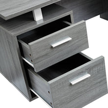 Load image into Gallery viewer, Modern Gray Office Desk with Storage
