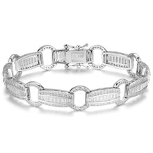 Load image into Gallery viewer, Elegant Baguette Link Crystal Tennis Bracelet
