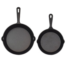 Load image into Gallery viewer, 2-Piece: Jim Beam Cast Iron Skillets

