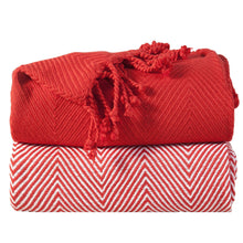 Load image into Gallery viewer, 2-Piece Set: 100% Cotton Hand Twisted Throw Blanket 50" X 60"
