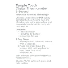 Load image into Gallery viewer, Equate Temple Touch 6-Second Digital Thermometer
