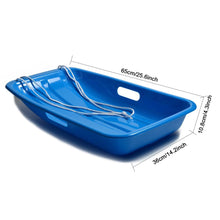 Load image into Gallery viewer, Winter Blue Plastic Snow Sled Boat Shape Sledge
