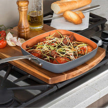 Load image into Gallery viewer, 3 Piece Set: Gotham Steel 1682 Nonstick Copper Square Shallow Pan
