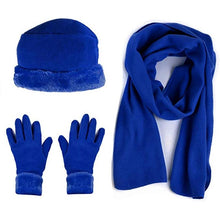 Load image into Gallery viewer, 3-Piece Set: Women's Warm Fleece Winter Set Fur Trim
